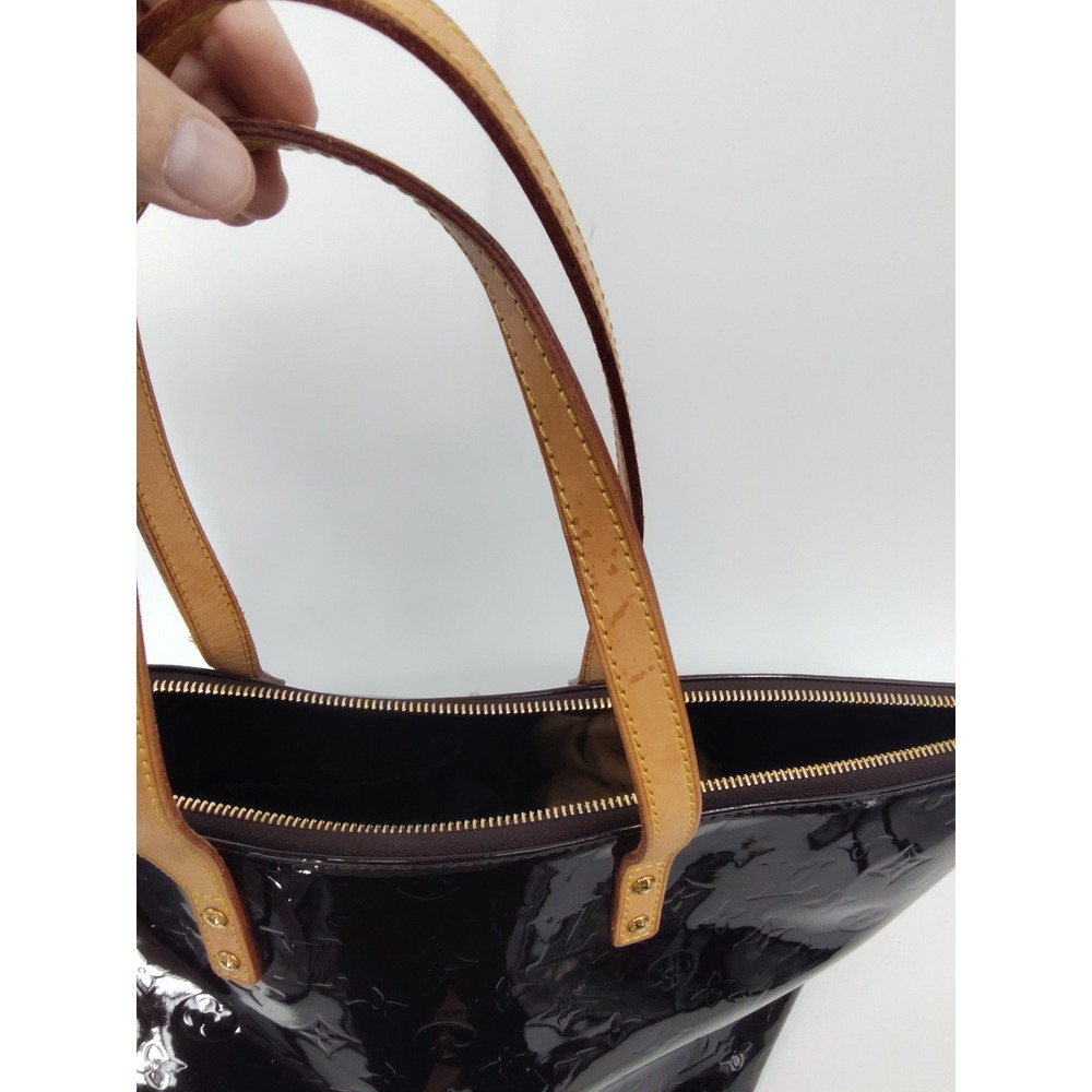 Louis Vuitton Monogram Vernis Bellevue GM Patent Tote Bag Amarante Handbag - Picture 12 of 16
